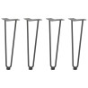 Pieds en épingle à cheveux pour table basse 4 pièces Anthracite 42 cm Acier massif 