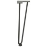 Pieds en épingle à cheveux pour table basse 4 pièces Anthracite 42 cm Acier massif 