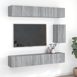 Ensemble de meubles TV 7 pcs Sonoma gris Bois d'ingénierie 