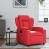 Fauteuil de massage inclinable rouge similicuir 