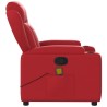 Fauteuil de massage inclinable rouge similicuir 