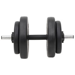 Ensemble d'haltères et de barre ondulée avec plaques 60 kg 