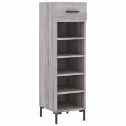 Meuble à chaussures sonoma gris 30x35x105 cm bois d'ingénierie 