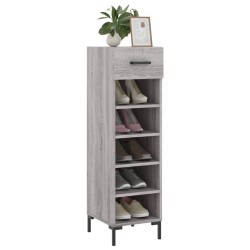 Meuble à chaussures sonoma gris 30x35x105 cm bois d'ingénierie 