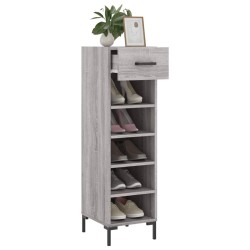 Meuble à chaussures sonoma gris 30x35x105 cm bois d'ingénierie 