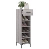 Meuble à chaussures sonoma gris 30x35x105 cm bois d'ingénierie 