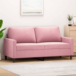 Canapé à 2 places Rose 140 cm Velours 