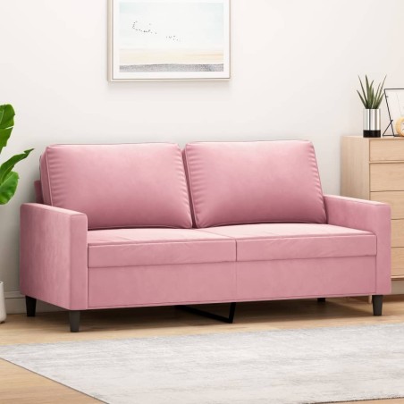 Canapé à 2 places Rose 140 cm Velours 