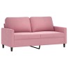 Canapé à 2 places Rose 140 cm Velours 