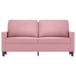 Canapé à 2 places Rose 140 cm Velours 