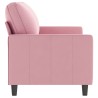 Canapé à 2 places Rose 140 cm Velours 