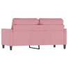 Canapé à 2 places Rose 140 cm Velours 