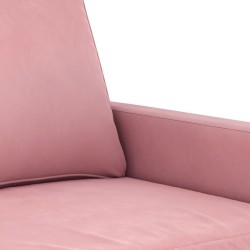 Canapé à 2 places Rose 140 cm Velours 