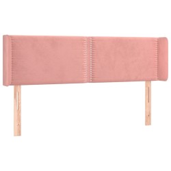 Tête de lit avec oreilles Rose 147x16x78/88 cm Velours 