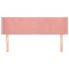 Tête de lit avec oreilles Rose 147x16x78/88 cm Velours 