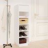 Armoire à chaussures blanc 30x34x105 cm bois de pin massif 