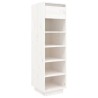 Armoire à chaussures blanc 30x34x105 cm bois de pin massif 