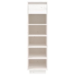 Armoire à chaussures blanc 30x34x105 cm bois de pin massif 
