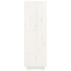 Armoire à chaussures blanc 30x34x105 cm bois de pin massif 