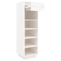 Armoire à chaussures blanc 30x34x105 cm bois de pin massif 