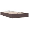 Cadre de lit ottoman sans matelas marron foncé 120x190 cm tissu 