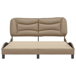 Cadre de lit sans matelas cappuccino 160x200 cm similicuir 