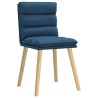 Chaises à manger lot de 4 bleu tissu 