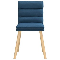 Chaises à manger lot de 4 bleu tissu 