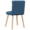 Chaises à manger lot de 4 bleu tissu 
