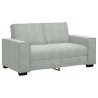 Canapé à 2 places Gris clair 120 cm Velours 