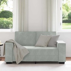 Canapé à 2 places Gris clair 120 cm Velours 