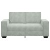 Canapé à 2 places Gris clair 120 cm Velours 