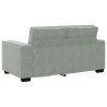 Canapé à 2 places Gris clair 120 cm Velours 
