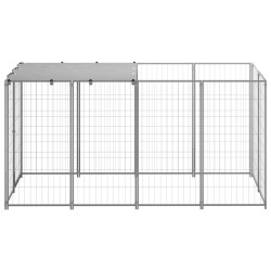Chenil Argenté 2,42 m² Acier   