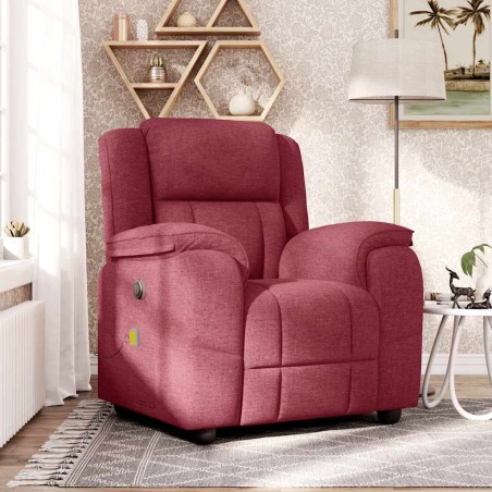 Fauteuil de massage inclinable Rouge bordeaux Tissu 
