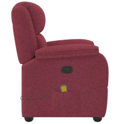 Fauteuil de massage inclinable Rouge bordeaux Tissu 