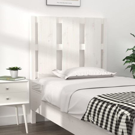 Tête de lit Blanc 80,5x4x100 cm Bois massif de pin 