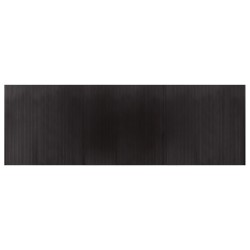 Tapis rectangulaire marron foncé 100x300 cm bambou 