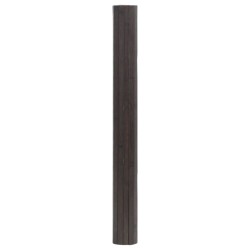 Tapis rectangulaire marron foncé 100x300 cm bambou 