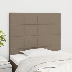 Têtes de lit 2 pcs Taupe 80x5x78/88 cm Tissu 