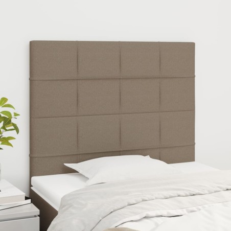 Têtes de lit 2 pcs Taupe 80x5x78/88 cm Tissu 