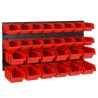 Ensemble d'étagères d'atelier 30 pcs Rouge et noir 77x39 cm PP 
