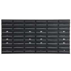 Ensemble d'étagères d'atelier 30 pcs Rouge et noir 77x39 cm PP 