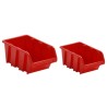 Ensemble d'étagères d'atelier 30 pcs Rouge et noir 77x39 cm PP 