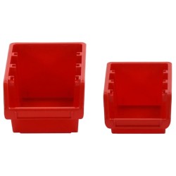 Ensemble d'étagères d'atelier 30 pcs Rouge et noir 77x39 cm PP 