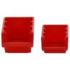 Ensemble d'étagères d'atelier 30 pcs Rouge et noir 77x39 cm PP 