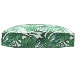 Coussin de palette pour siège à motif feuille 80x80x12 cm en tissu Oxford 