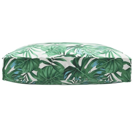 Coussin de palette pour siège à motif feuille 80x80x12 cm en tissu Oxford 