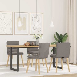 Chaises à manger lot de 4 taupe tissu 