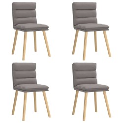 Chaises à manger lot de 4 taupe tissu 